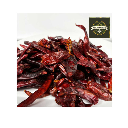 Whole stemless dried chillies - stemless,